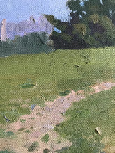 Load image into Gallery viewer, Plein Air Oil Painting Hamsptead Heath art. Oil on canvas, original art, painted on location in London park. Tree branches.
