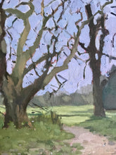 Load image into Gallery viewer, Landscape painting Regent’ Park London Plein Air Painting Oil on Canvas Original London Trees
