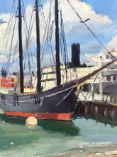 Load image into Gallery viewer, San Francisco Marina Painting: Original Oil on Canvas, Plein Air Boat Art
