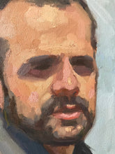 Load image into Gallery viewer, Portrait painting male portrait model Mohammed Ali man allaprima portraiture
