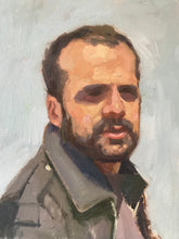 Load image into Gallery viewer, Portrait painting male portrait model Mohammed Ali man allaprima portraiture
