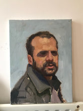 Load image into Gallery viewer, Portrait painting male portrait model Mohammed Ali man allaprima portraiture
