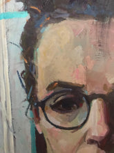 Load image into Gallery viewer, Female self Portrait Painting Zoom meeting Original Art portraiture
