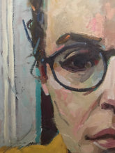 Load image into Gallery viewer, Female self Portrait Painting Zoom meeting Original Art portraiture
