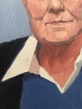 Load image into Gallery viewer, Philippe Sollers Portrait Painting: Original Oil on Canvas, French Author
