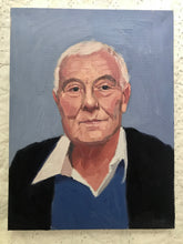 Load image into Gallery viewer, Philippe Sollers Portrait Painting: Original Oil on Canvas, French Author
