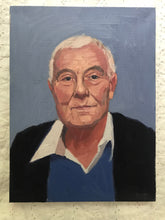 Load image into Gallery viewer, Philippe Sollers Portrait Painting: Original Oil on Canvas, French Author
