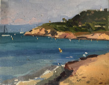 Load image into Gallery viewer, Oil painting Saint Tropez beach plage des salins côte d’azur art
