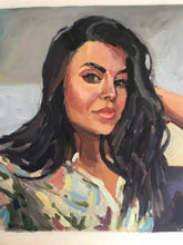 Load image into Gallery viewer, Original Oil Painting: Woman's Selfie Portrait, Figurative Art (16x20)
