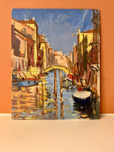 Load image into Gallery viewer, Painting Venice Italy Oil Painting on Canvas Venice canals Canareggio Original Art Original Painting Arte
