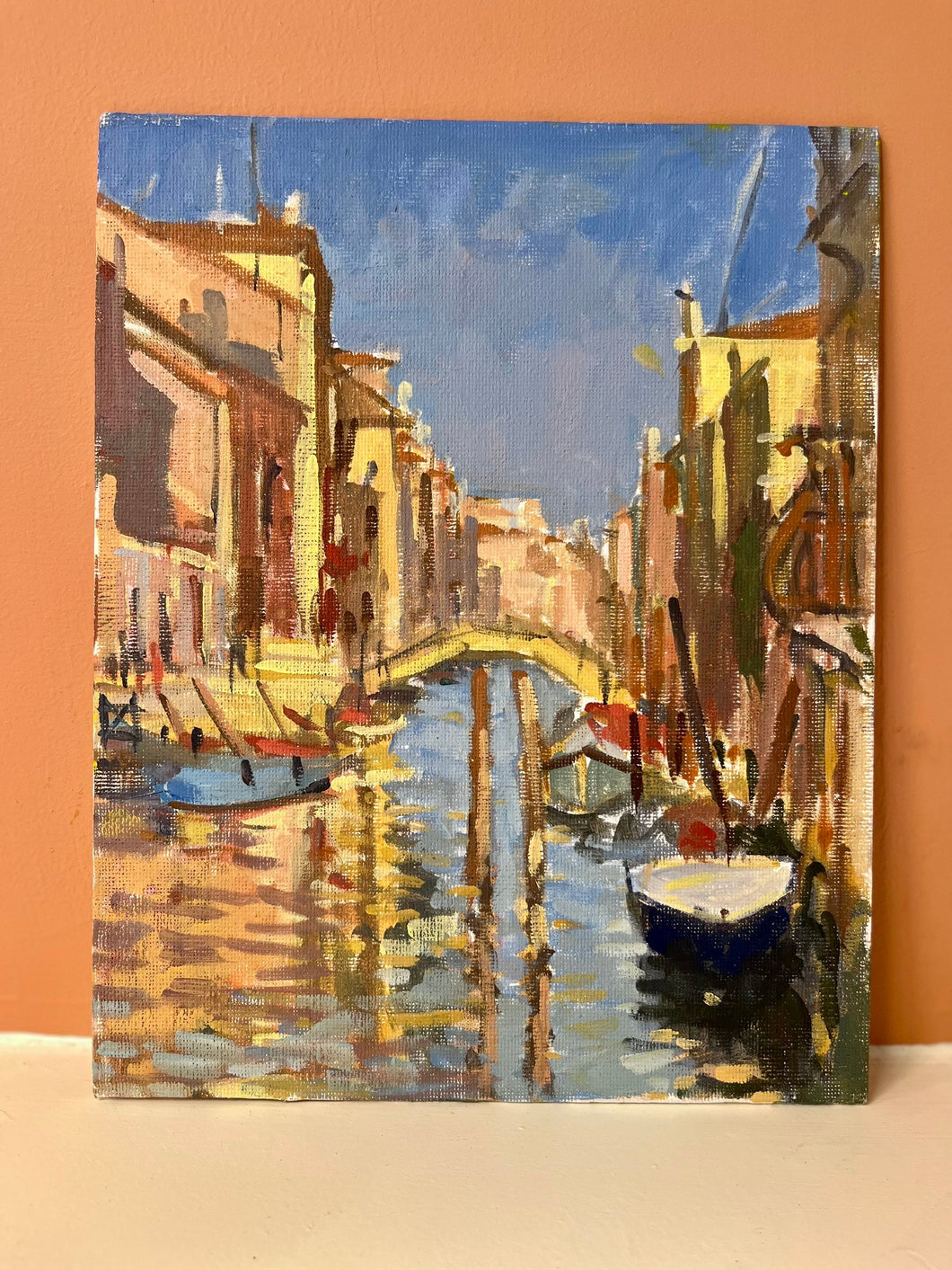 Painting Venice Italy Oil Painting on Canvas Venice canals Canareggio Original Art Original Painting Arte