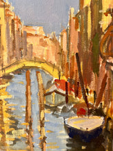 Load image into Gallery viewer, Venice Canals Oil Painting: Original Italian Landscape Art (28x20 cm)
