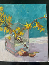 Load image into Gallery viewer, Still Life Floral Painting Oil painting bouquet of yellow flowers colourful oil on canvas flower Original oil painting of yellow flowers
