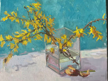Load image into Gallery viewer, Still Life Floral Painting Oil painting bouquet of yellow flowers colourful oil on canvas flower Original oil painting of yellow flowers
