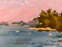 Load image into Gallery viewer, Halkidiki Beach painting Greece Thessaloniki seascape painting Mediterranean greek oil painting on canvas with late afternoon shadows

