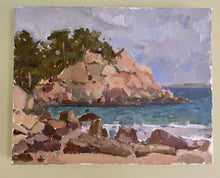 Load image into Gallery viewer, Singing Beach painting Manchester by the Sea Oil painting Boston beach art on canvas North Shore Massachusetts seascape painting
