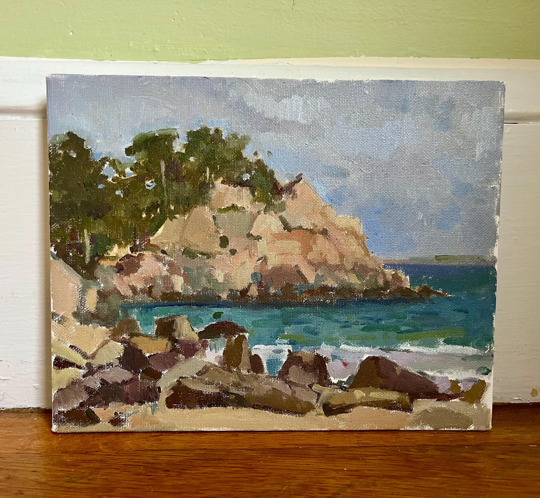 Singing Beach painting Manchester by the Sea Oil painting Boston beach art on canvas North Shore Massachusetts seascape painting