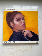 Load image into Gallery viewer, People of Instagram Project Figurative Painting Portrait Allaprima Oil on Canvas Original Art @mafegtz FREE USA SHIPPING
