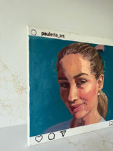 Load image into Gallery viewer, Original Oil Portrait Painting: Instagram Selfie Art, 12x12
