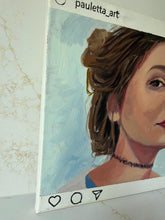 Load image into Gallery viewer, People of Instagram Project Figurative Painting Portrait Allaprima Oil on Canvas Original Art @tata_owl FREE USA SHIPPING
