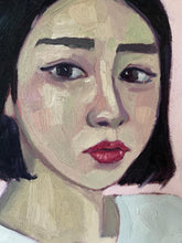 Load image into Gallery viewer, People of Instagram Project Figurative Painting Portrait Allaprima Oil on Canvas Original Art @_gim_na_gyeong FREE USA SHIPPING
