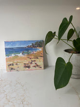 Load image into Gallery viewer, Plein air oil painting on canvas beach Manchester by the Sea Singing Beach Massachusetts summer art sea ocean allaprima paint
