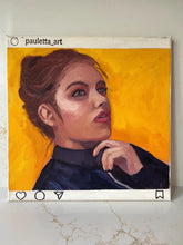 Load image into Gallery viewer, People of Instagram Project Figurative Painting Portrait Allaprima Oil on Canvas Original Art @mafegtz FREE USA SHIPPING
