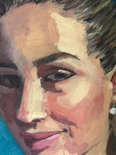 Load image into Gallery viewer, Original Oil Portrait Painting: Instagram Selfie Art, 12x12
