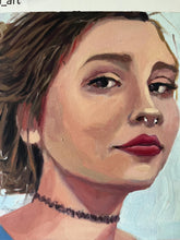 Load image into Gallery viewer, People of Instagram Project Figurative Painting Portrait Allaprima Oil on Canvas Original Art @tata_owl FREE USA SHIPPING
