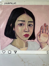 Load image into Gallery viewer, People of Instagram Project Figurative Painting Portrait Allaprima Oil on Canvas Original Art @_gim_na_gyeong FREE USA SHIPPING
