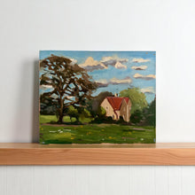 Load image into Gallery viewer, English landscape original oil painting on canvas by Carole Nataf plein air Soho Farmhouse
