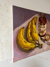 Load image into Gallery viewer, Bananas and Nocciolata: Original Still Life Oil Painting on Canvas (11x14)
