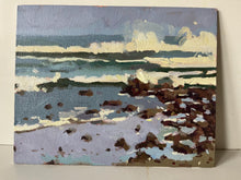 Load image into Gallery viewer, Oil painting Morocco beach, Rocks and reflection
