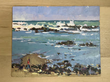 Load image into Gallery viewer, Morocco Beach Oil Painting: Rabat Seascape, Island sand bar
