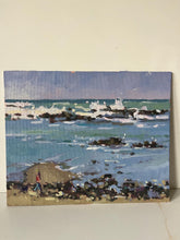 Load image into Gallery viewer, Morocco Beach Oil Painting: Rabat Seascape, Island sand bar
