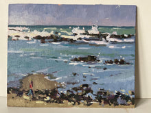 Load image into Gallery viewer, Morocco Beach Oil Painting: Rabat Seascape, Island sand bar
