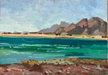Load image into Gallery viewer, Oil painting of beach Egypt, Sinai, Red Sea summer allaprima painting
