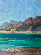 Load image into Gallery viewer, Oil painting of beach Egypt, Sinai, Red Sea summer allaprima painting
