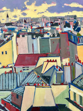 Load image into Gallery viewer, Oil painting on canvas roofs of Paris landscape Parisian cityscape
