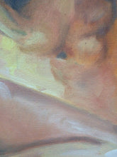 Load image into Gallery viewer, Original Oil Painting, Sitting Redhead Nude Woman Figure Study, 18x14"
