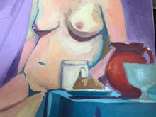 Load image into Gallery viewer, Female Figure painting, Figurative Original Oil on Canvas female nude, woman figure, life painting
