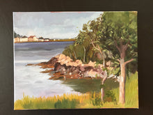 Load image into Gallery viewer, Plein Air Landscape Oil Painting Massachusetts Beach Seascape World&#39;s End Original Painting on canvas
