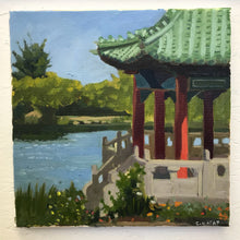 Load image into Gallery viewer, Original Painting Oil on Canvas San Francisco Chinese Pavillion Golden Gate Park Painting Plein Air Allaprima

