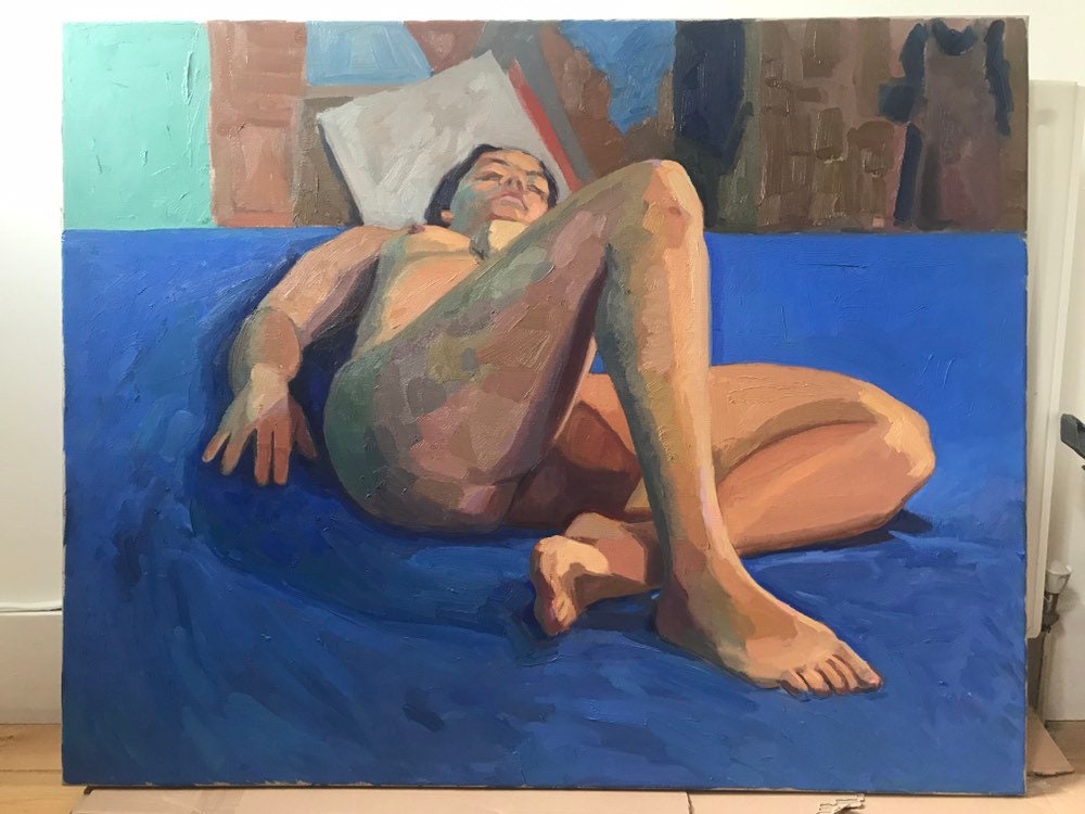 Oil painting on canvas Female figure Oil Painting Allaprima nude painting female body fine art impressionist painting oil on canvas