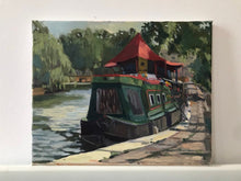 Load image into Gallery viewer, London Little Venice Plein Air Painting Oil Painting figurative art Oil on Canvas London art
