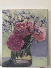 Load image into Gallery viewer, Figurative art Peones Flower Painting Oil on Canvas floral art original art impressionist painting Still life
