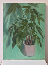 Load image into Gallery viewer, Pachira Aquatics Oil Painting on Canvas Still Life Plant
