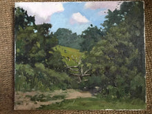 Load image into Gallery viewer, Plein Air Oil Painting Hamsptead Heath art. Oil on canvas, original art, painted on location in London park. Tree branches.

