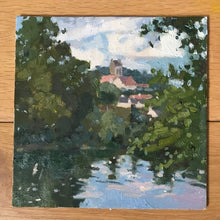 Load image into Gallery viewer, French Landscape painting Auvers sur Oise  original oil painting on canvas

