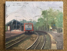 Load image into Gallery viewer, Plein Air Oil Painting Original Art Train station L&#39;isle Adam oil painting on canvas figurative art
